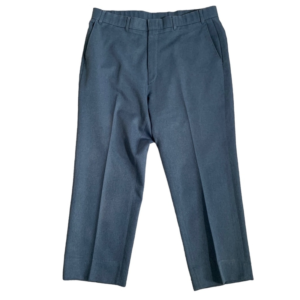 Vintage Levis Action Slacks Mens 38X26 Navy Blue Dacron Polyester Stretch Pants